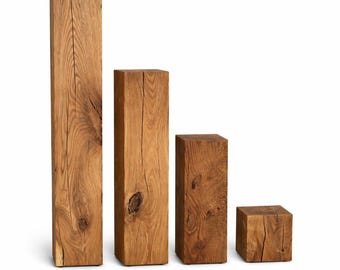 Holzblock HOLZKLOTZ Beistelltisch Hocker Bout de canapé 15x15 Massivholz DEKOSÄULE Chevet bois massif Tabouret Blocco di legno Rovere
