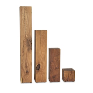 Holzblock HOLZKLOTZ Beistelltisch Hocker Bout de canapé 15x15 Massivholz DEKOSÄULE Chevet bois massif Tabouret Blocco di legno Rovere