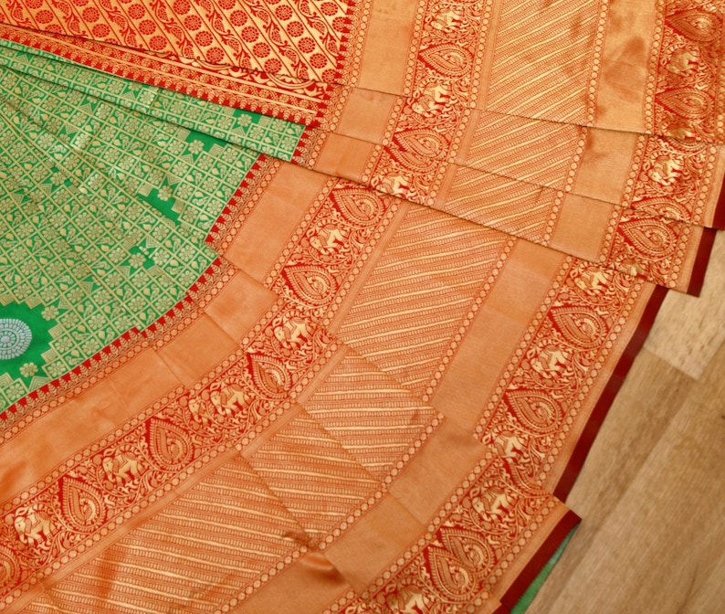 Traditional saree for women Beautiful Art Silk Jacquard Border Saree With Unstitched Running Blouse For Women Wedding Wear Party saree sari