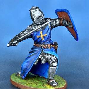 Tabletop Miniature French knight maximalist decor, 3d printed Plastic Statuette