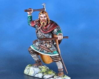 viking figure. berserk northern warrior. 3d printed toys, hand painted miniatures, Unique 3D Sculpture