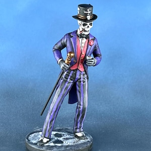3D Printed Baron Samedi Voodoo Figurine - Unique Desktop Souvenir Statue