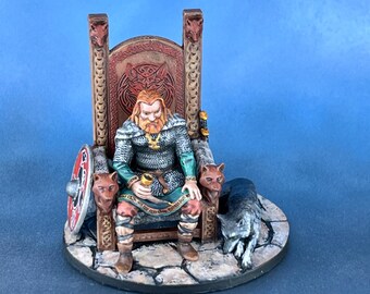 Hand-Painted Resin Viking Yarl Miniature: Dungeons and Dragons Tabletop Model