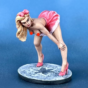 Hand-Painted Resin Girl Figurine: 3D Printed Fantasy Collectible