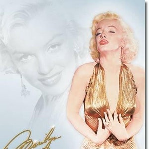 Marilyn Monroe-Gold Dress 12 x 16 Metal Sign