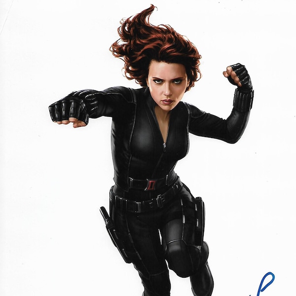 SCARLETT JOHANSSON "Avengers" Handsigniertes 8 x 10 signiertes Foto COA
