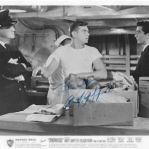 ANDY GRIFFITH &quot;Onionhead&quot; Autographed 8 x 10 Signed Photo COA