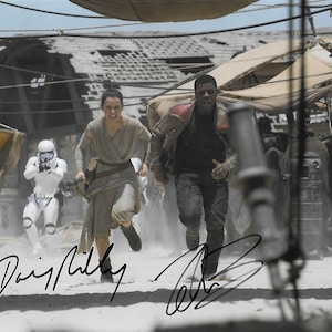 Daisy Ridley & John Boyega "Star Wars" Autographed 8 x 10 Signed Photo COA