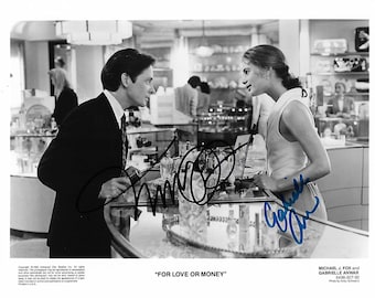 Michael J Fox i Gabrielle Anwar z autografem 8 x 10 z podpisanym zdjęciem COA