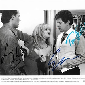 Ellen Barkin / Jimmy Smits / Tony Roberts Autographed 8 x 10 Signed Photo COA