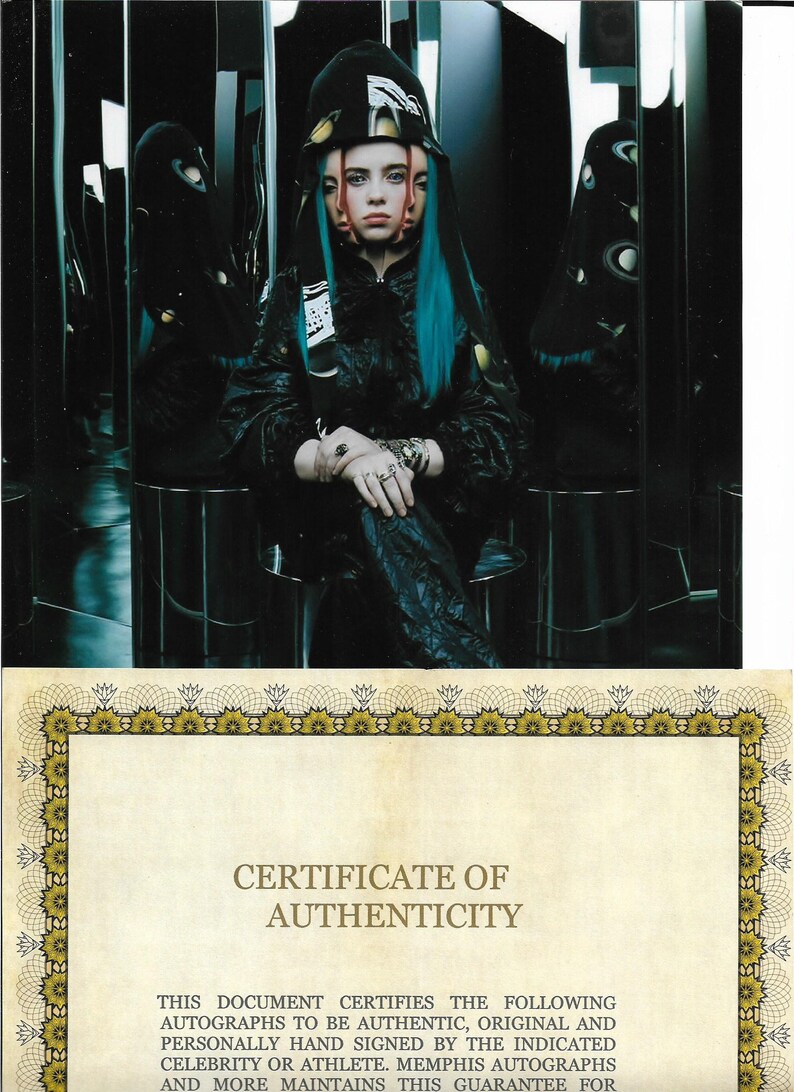BILLIE EILISH signed autographed photo COA Hologram