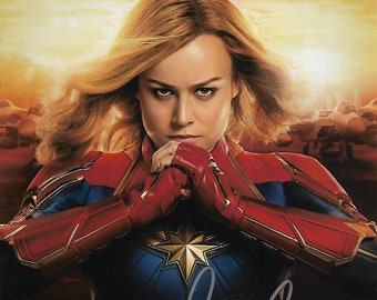 Brie Larson "Captain Marvel" Autographed 8 x 10 Signed Photo COA