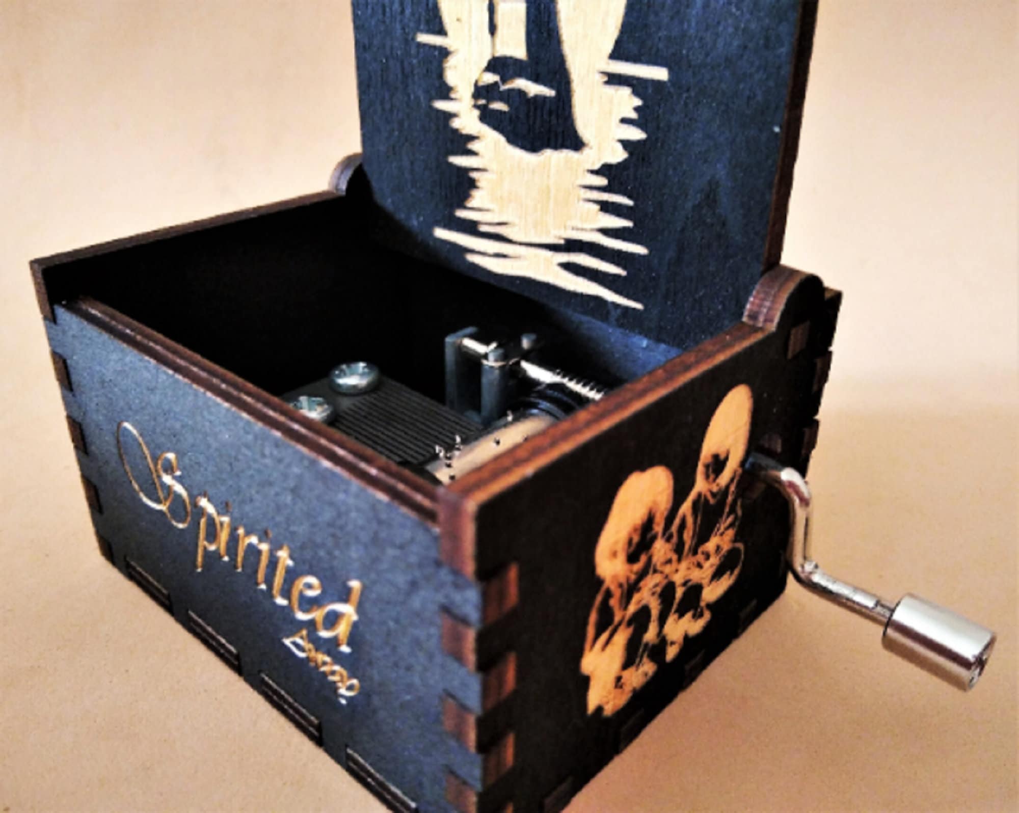 Spirited Away Music Box Theme Music Chest Wooden Engraved Etsy