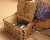 Sailor Moon Music Box Theme Music Chest Wooden Engraved Handmade Vintage Gift