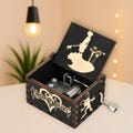 Kingdom Hearts Music Box Simple and Clean Theme Music Chest Wooden Engraved Handmade Vintage Gift product logo