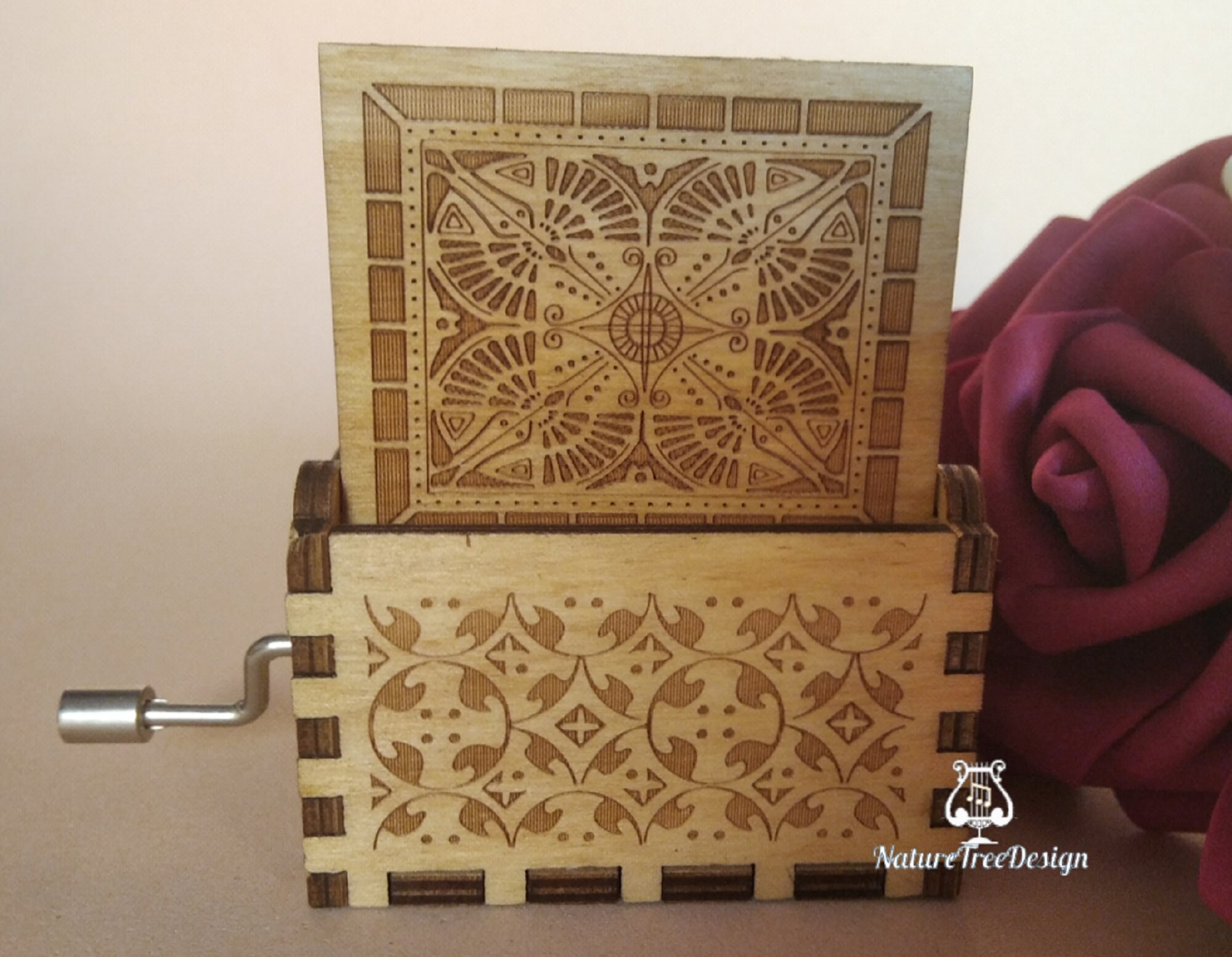 Beatles LET IT BE Music Box Theme Music Chest Wooden Engraved Etsy