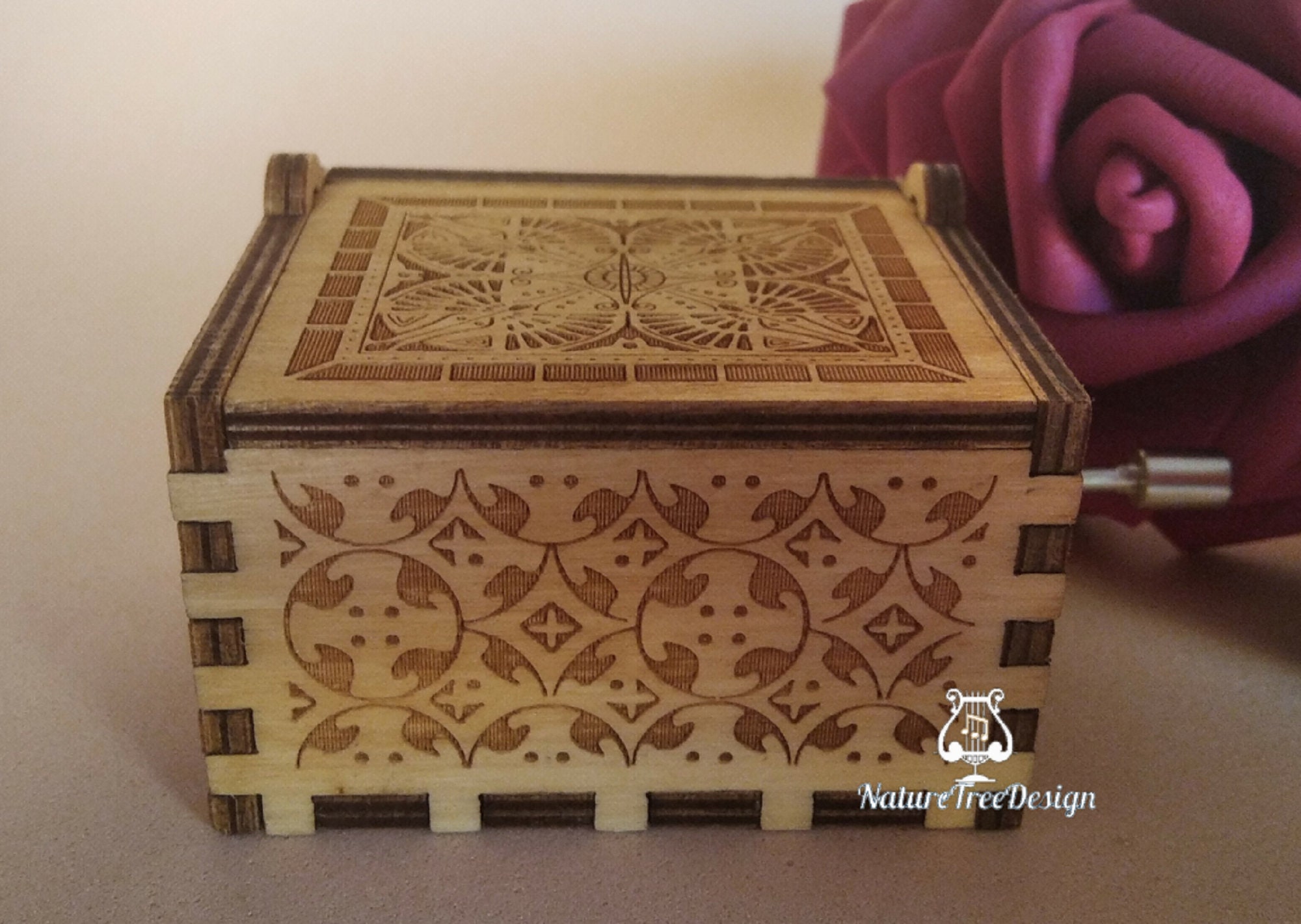 Beatles LET IT BE Music Box Theme Music Chest Wooden Engraved Etsy UK