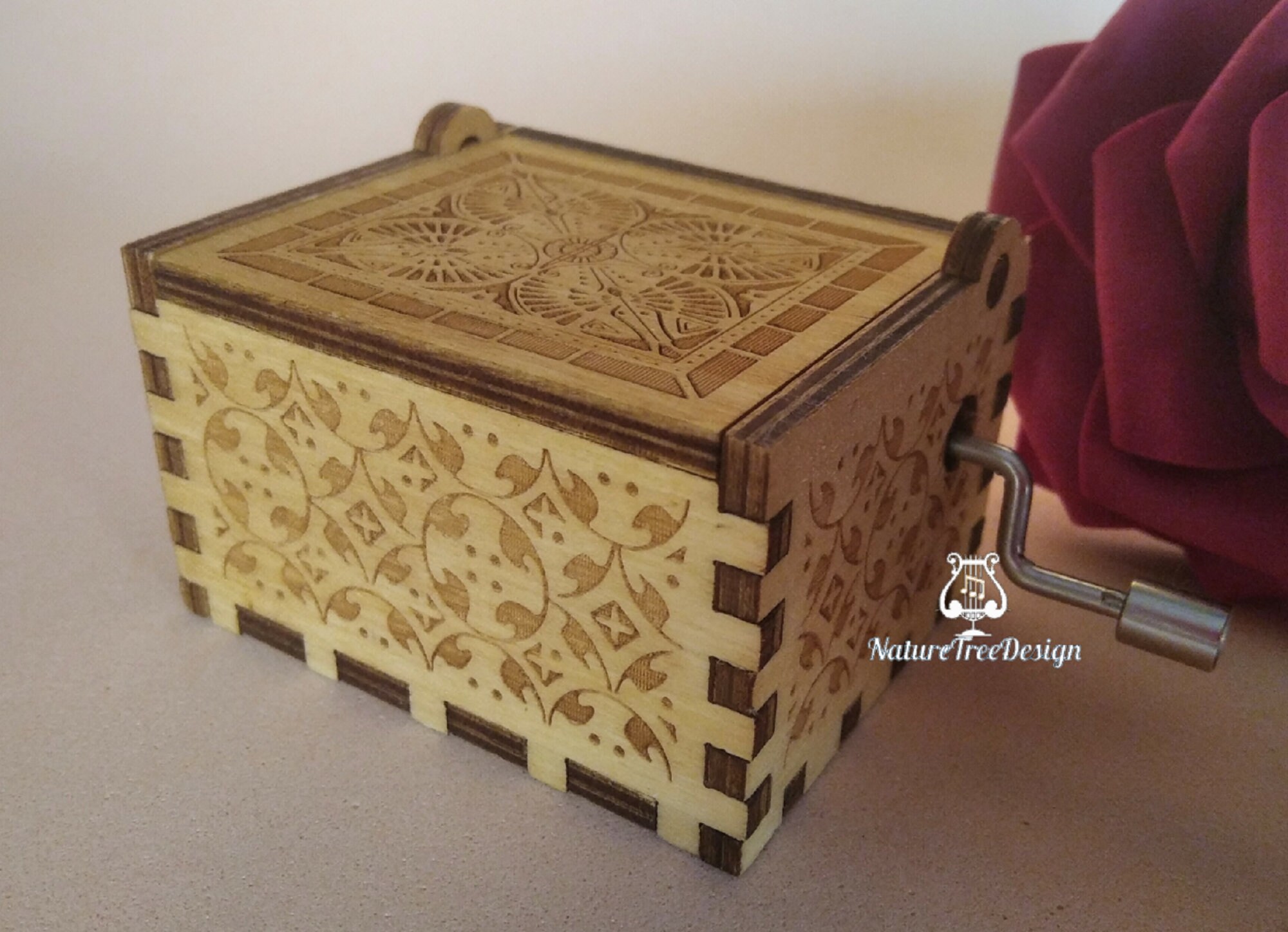 Beatles LET IT BE Music Box Theme Music Chest Wooden Engraved Etsy