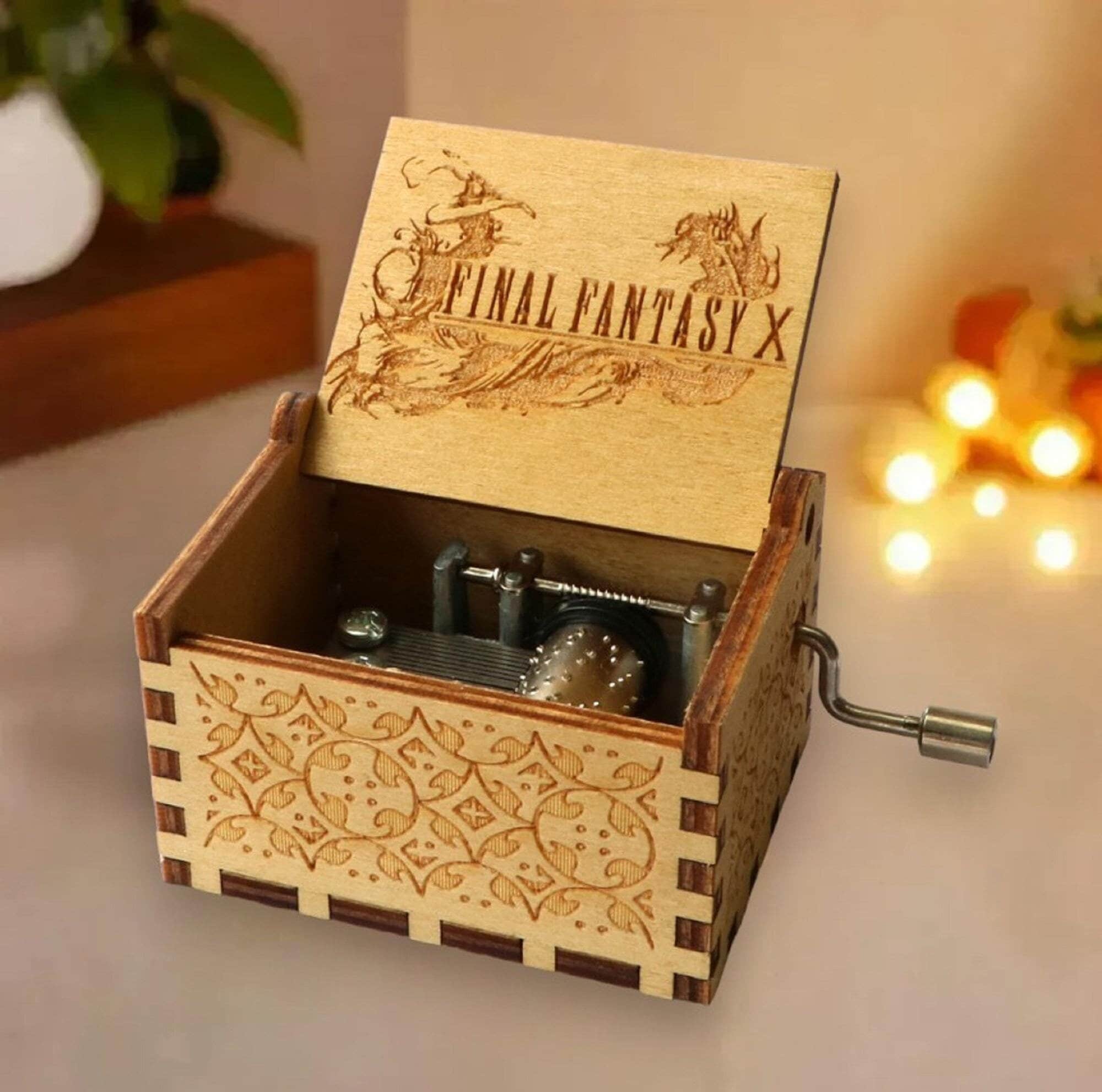 Final Fantasy Music Box To Zanarkand Theme Music Chest Wooden Engraved Handmade Vintage Gift Song Birthday Gift Christmas