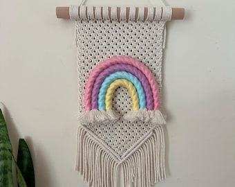 Rainbow Wall Hanging | Macrame Rainbow, Gift for Mom
