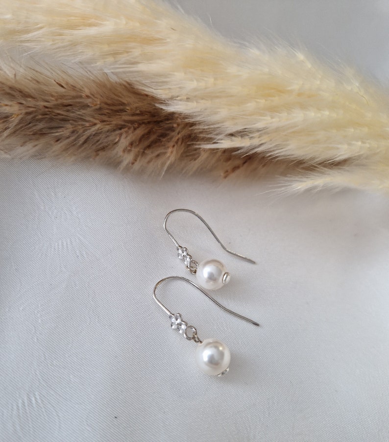 Real Silver Earrings With Pearl, Beautiful Earrings, Bridal Jewelry