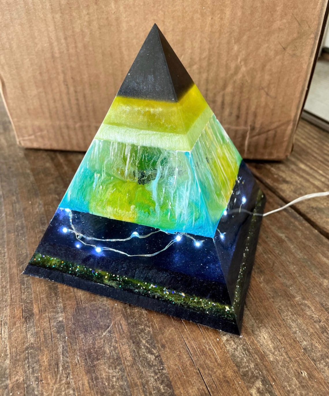 Large Resin Pyramid Light | Etsy