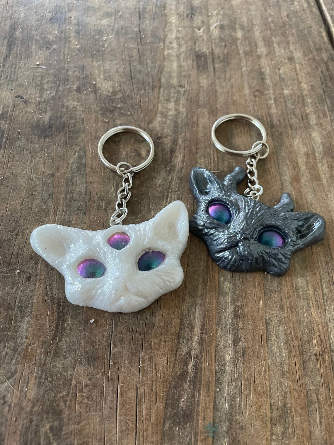 Kitty Keychain Set Etsy