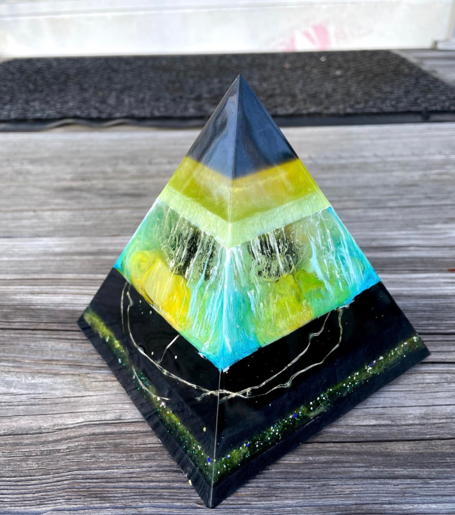 Large Resin Pyramid Light | Etsy