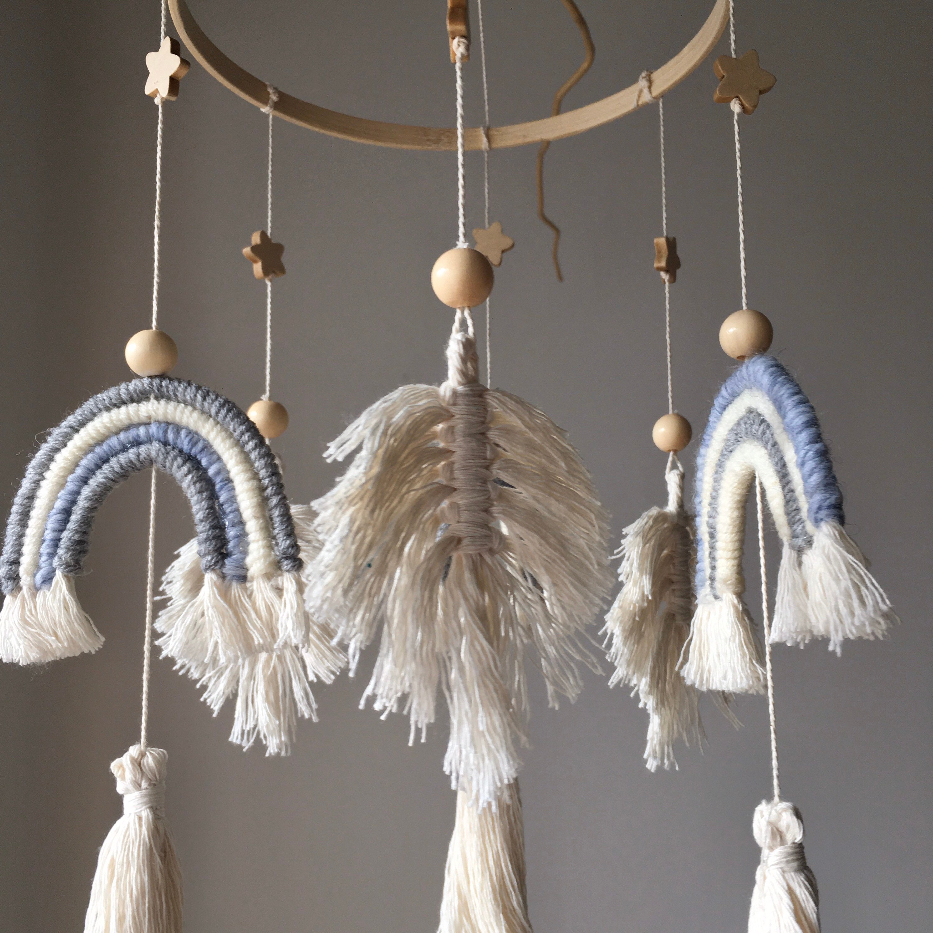 Rainbow baby Mobile Macrame Baby Mobile Baby Mobile boy Etsy