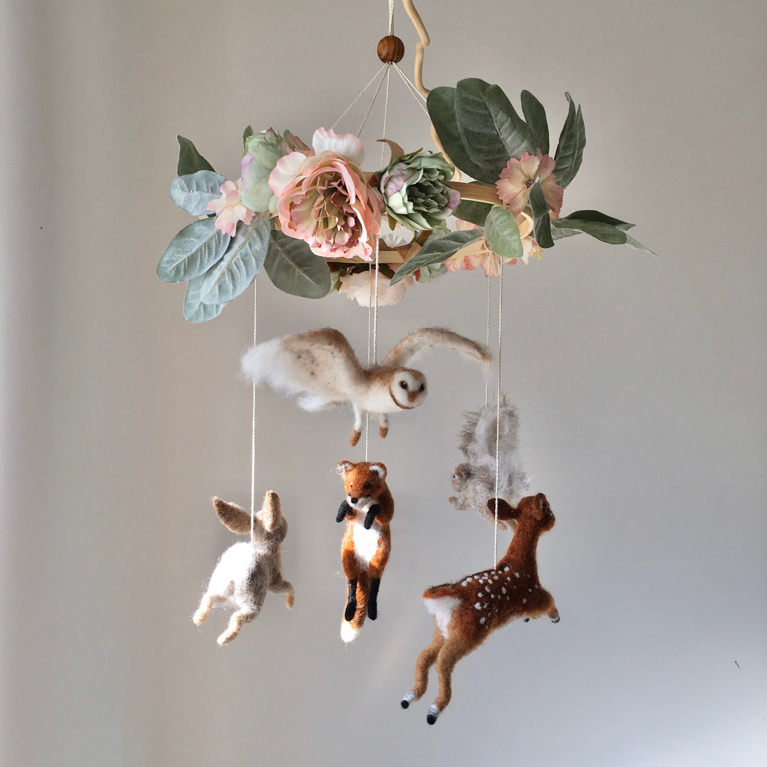Forest animal mobile Woodland nursery Forest animal decor Etsy