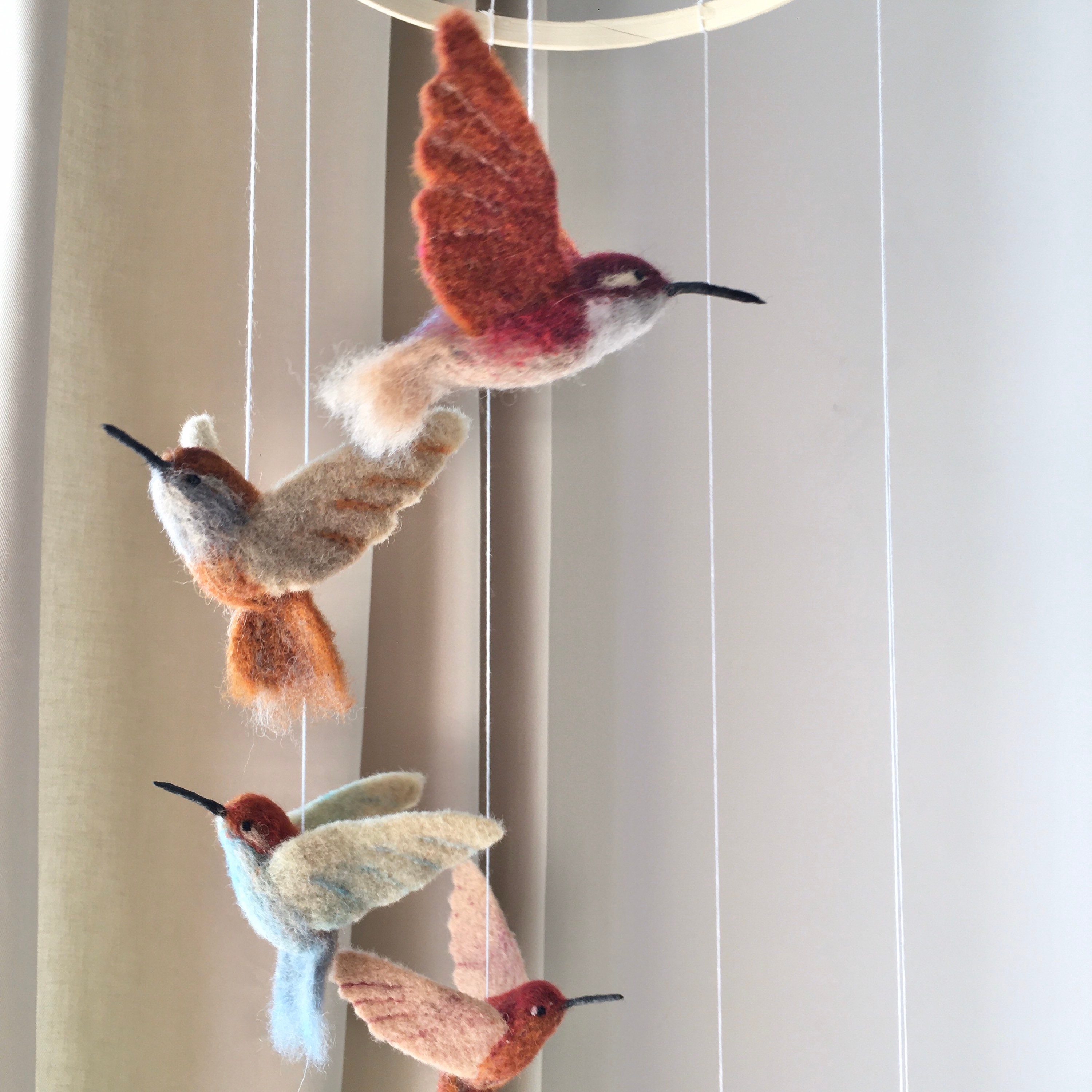 Custom crib mobile Custom baby mobile Hummingbirds mobile Etsy