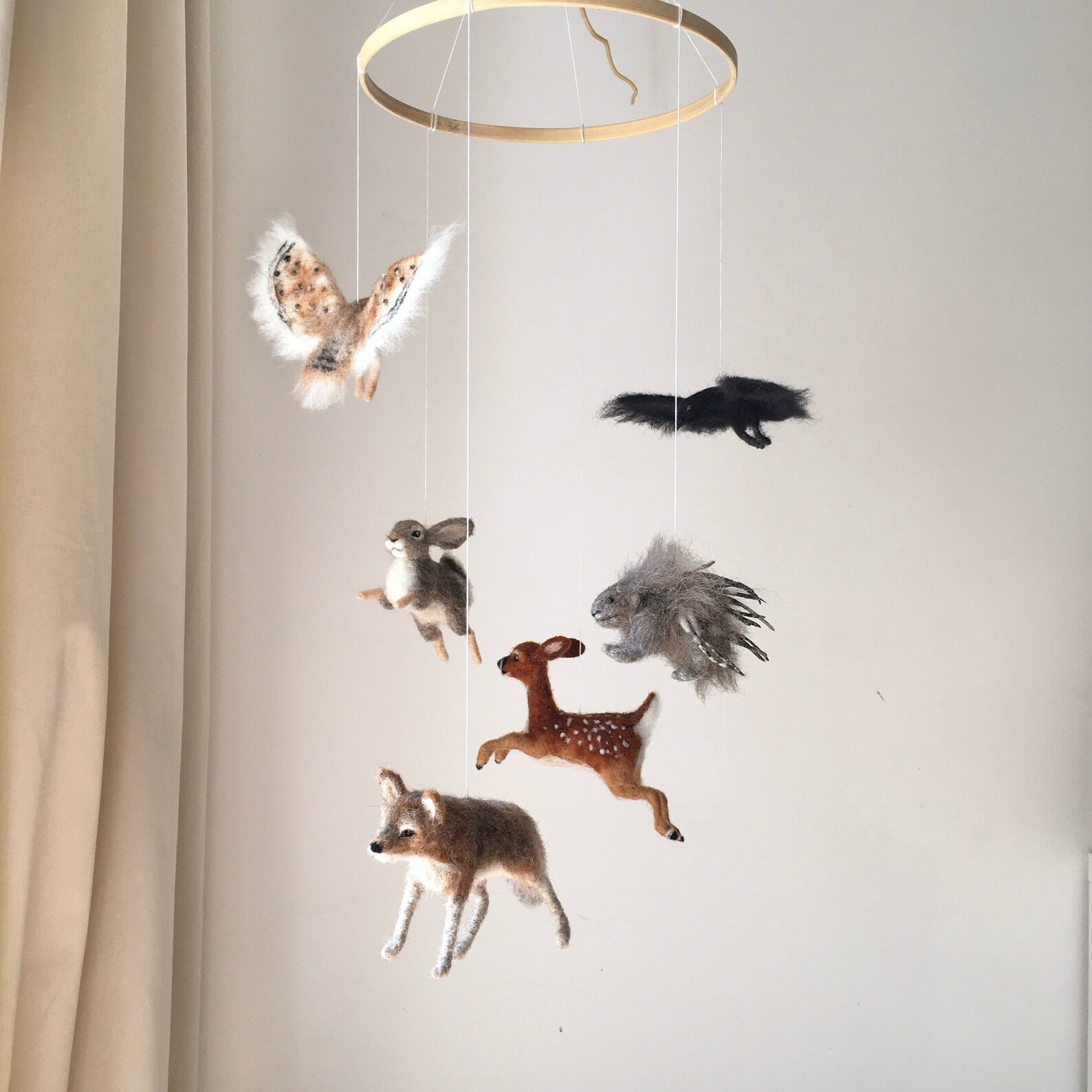 Wild animals mobile Forest animal decor Forest animal Etsy
