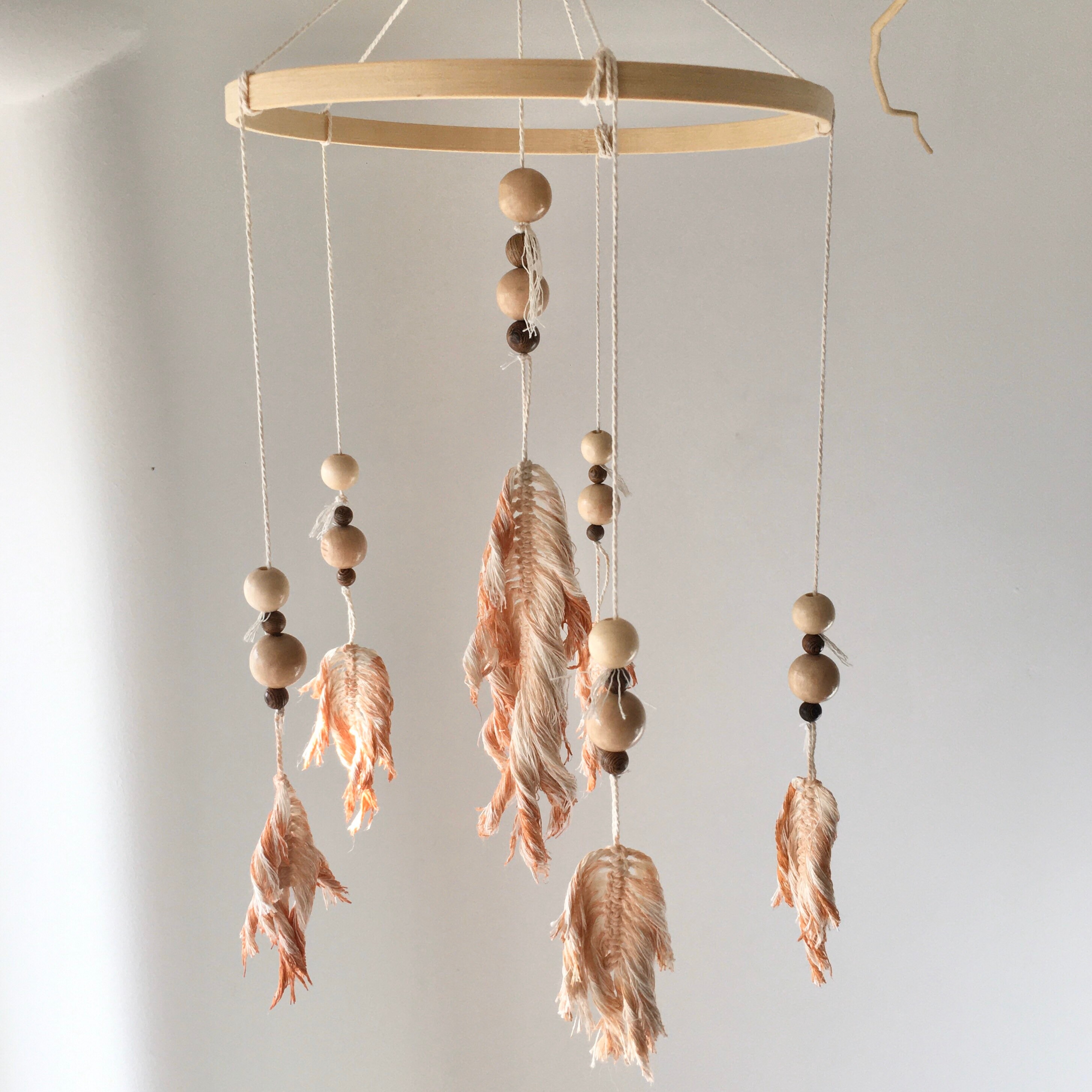 Macrame baby mobile Boho cot mobile Hanging baby mobile Etsy