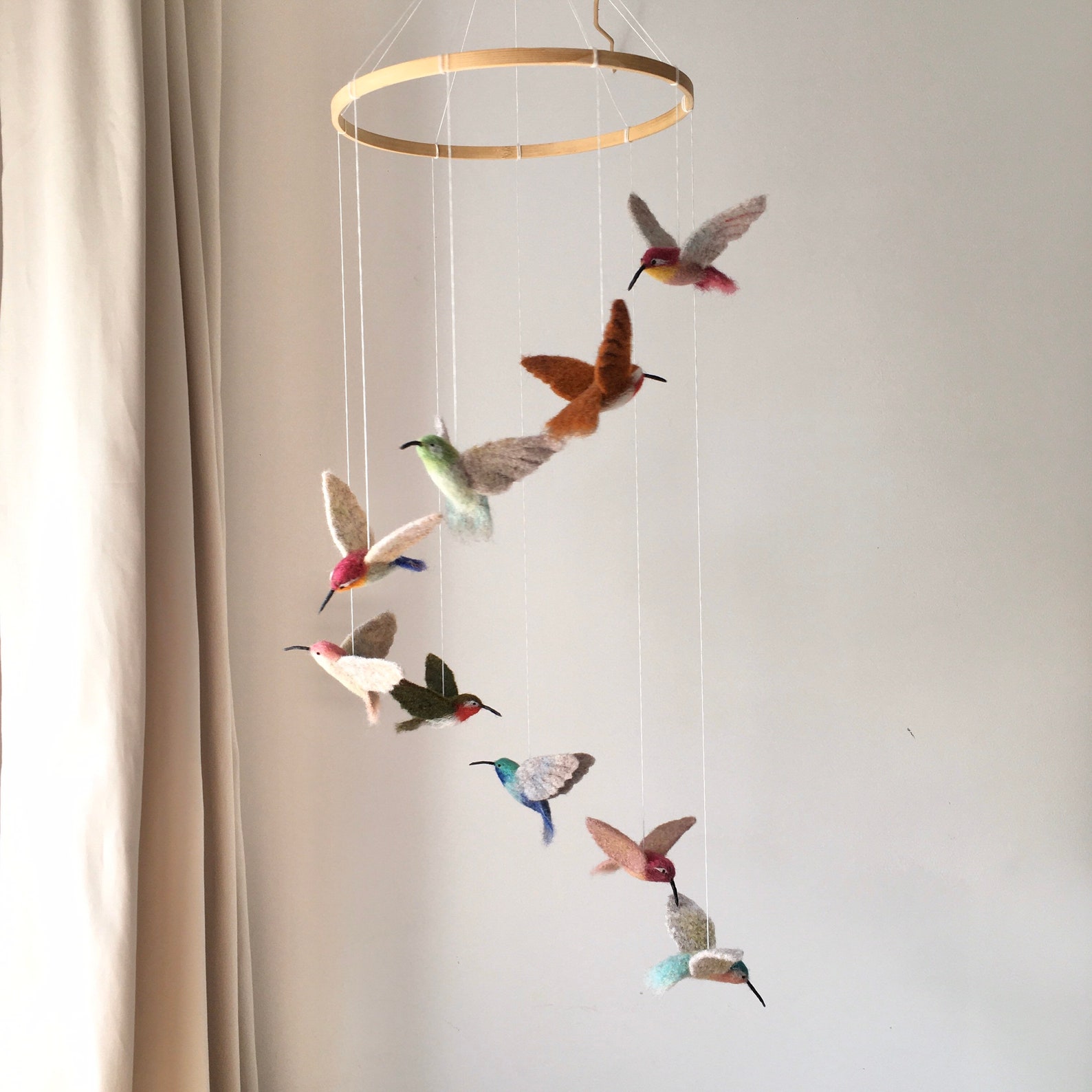 Birds crib mobile Hummingbirds mobile Birds nursery decor Etsy