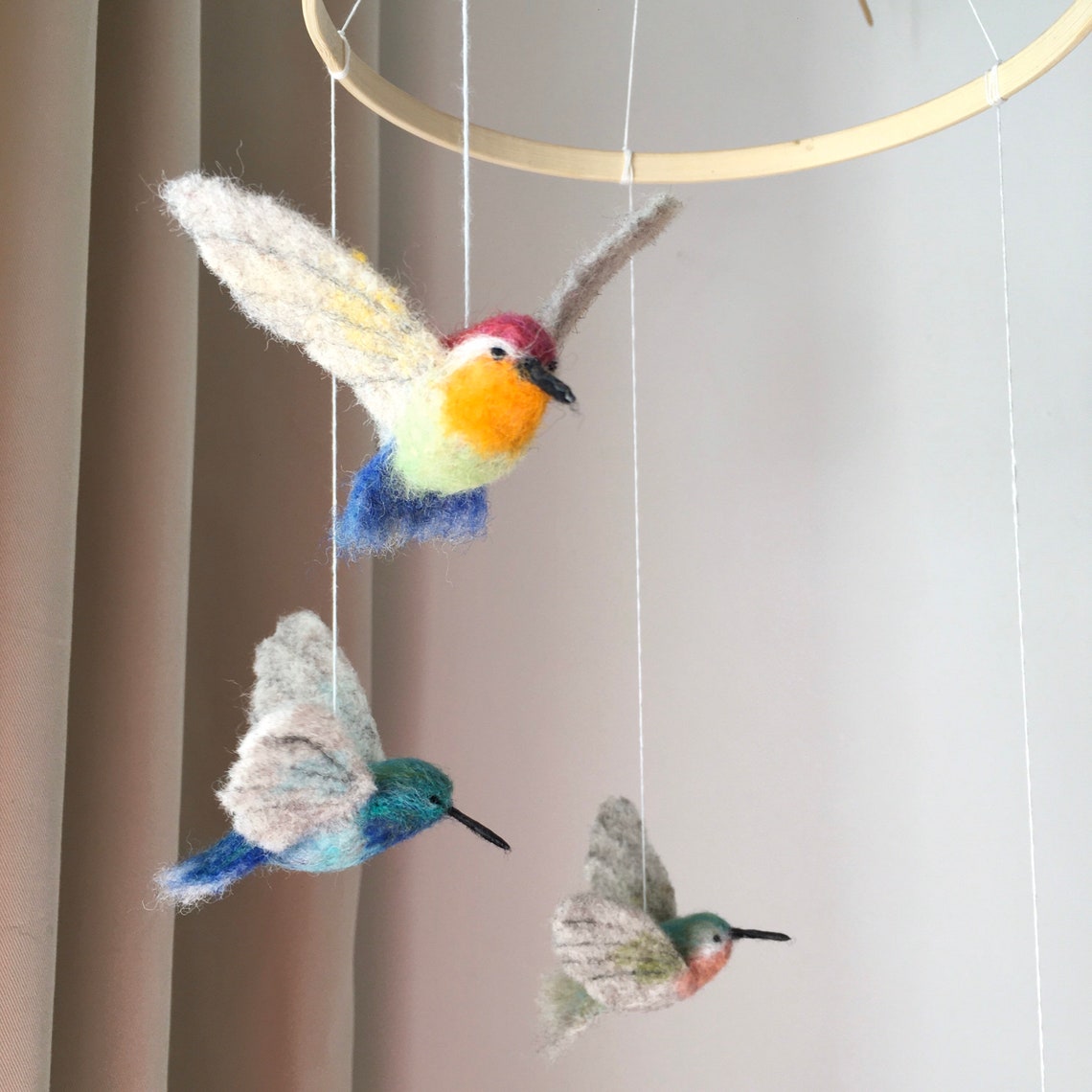 Birds crib mobile Hummingbirds mobile Birds nursery decor Etsy