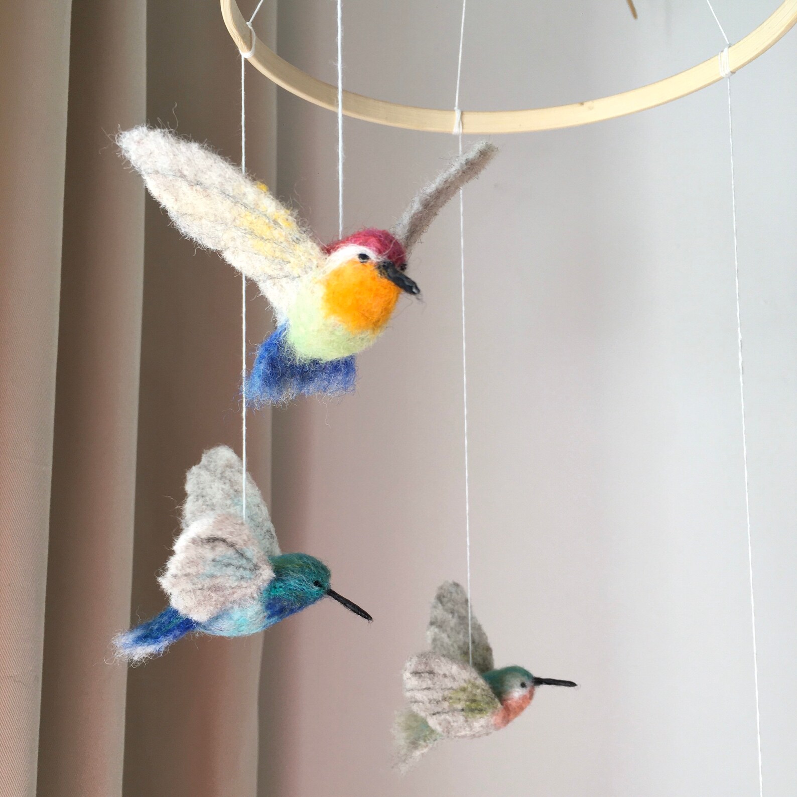 Birds crib mobile Hummingbirds mobile Birds nursery decor Etsy