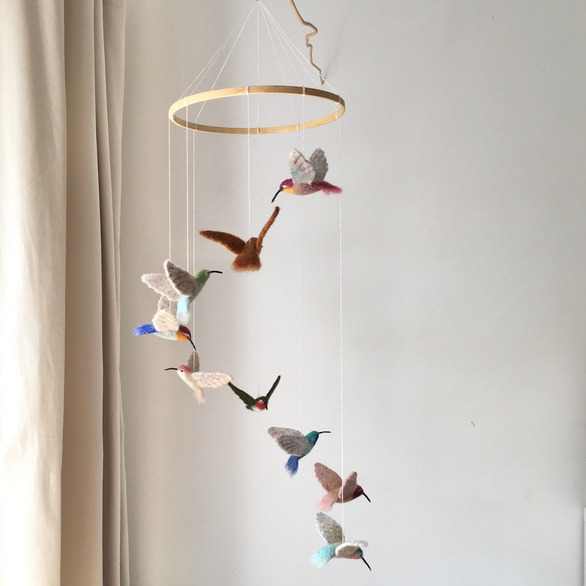 Birds crib mobile Hummingbirds mobile Birds nursery decor Etsy