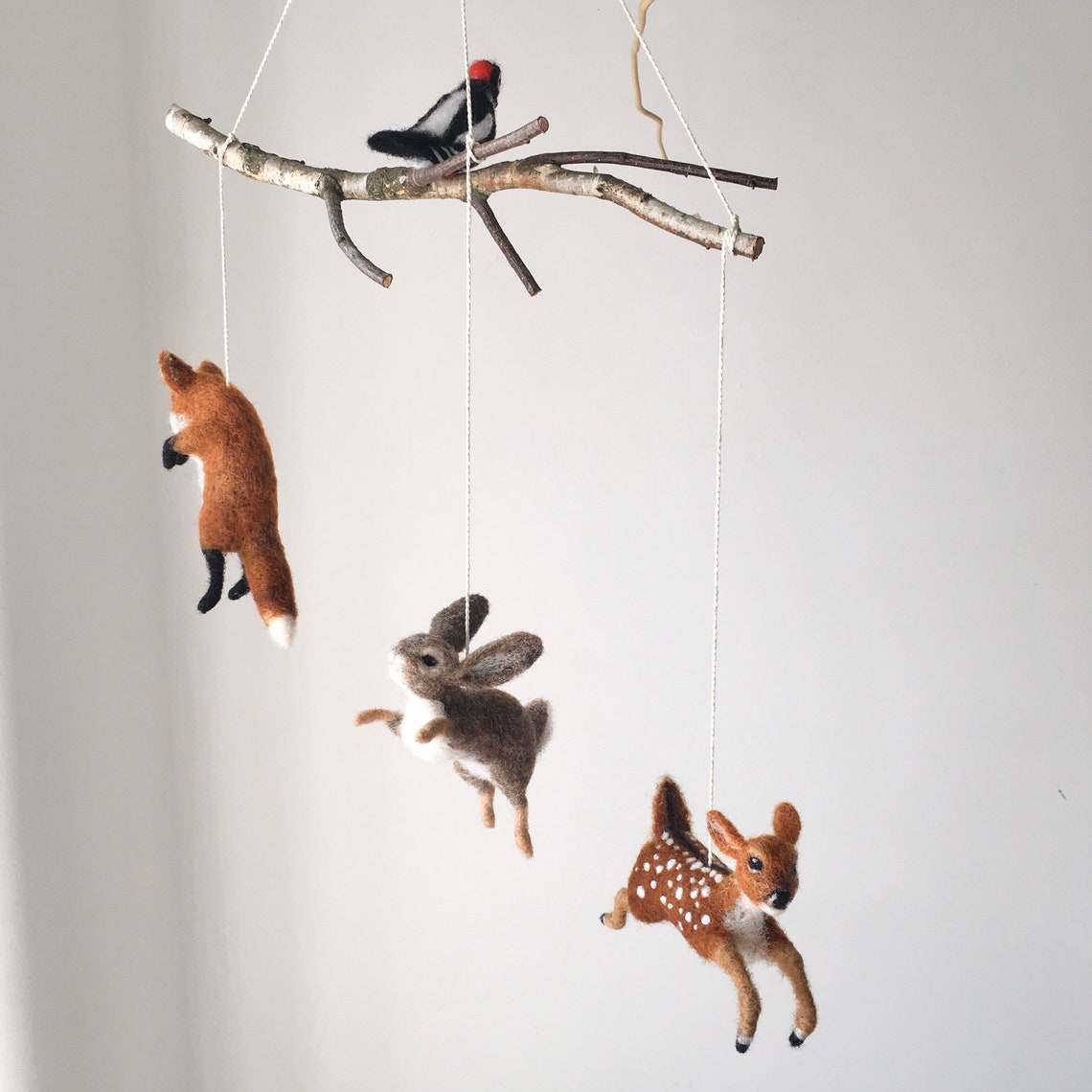 Woodland nursery Forest animal decor Forest animal mobile Etsy