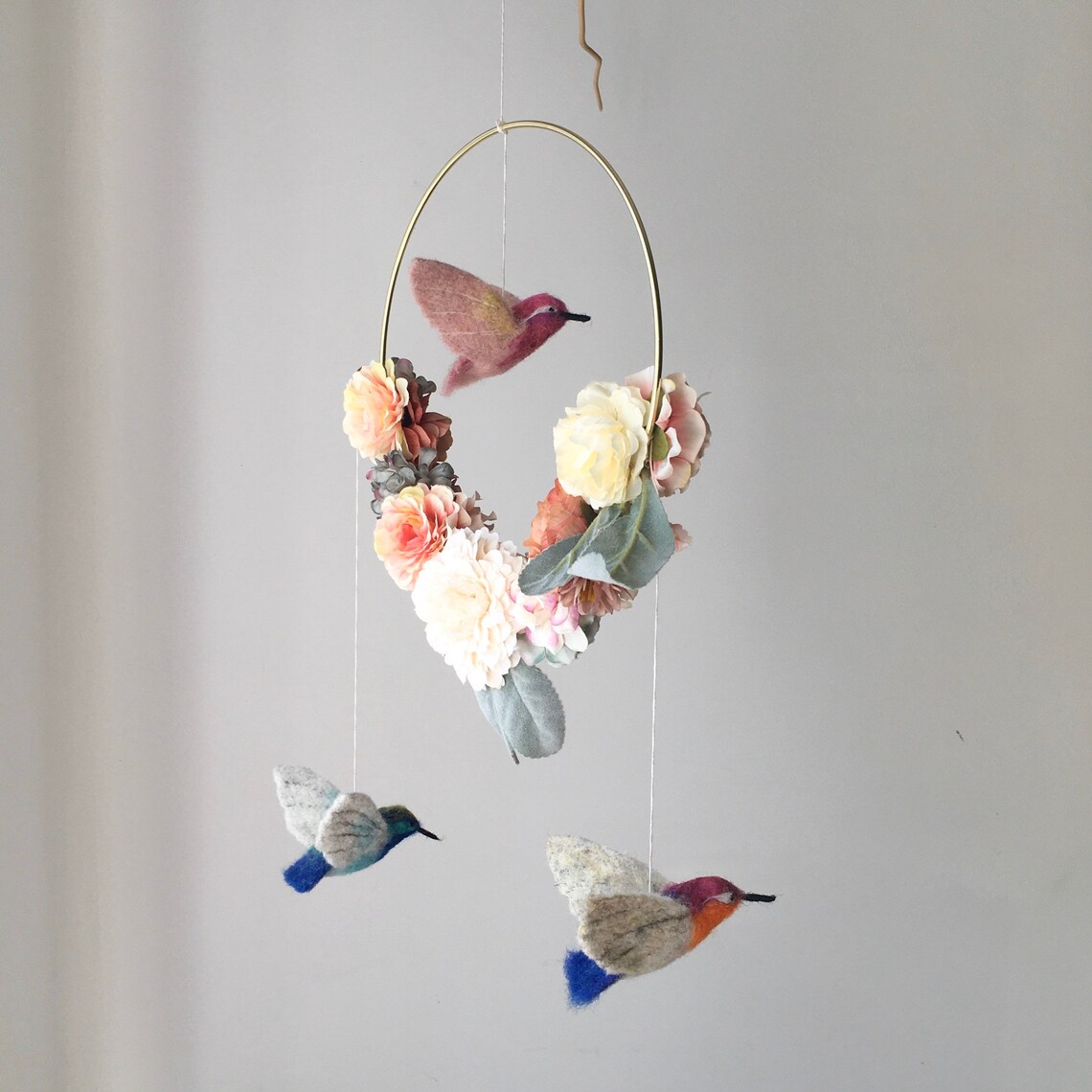 Birds crib mobile Hummingbirds mobile Birds nursery decor Etsy