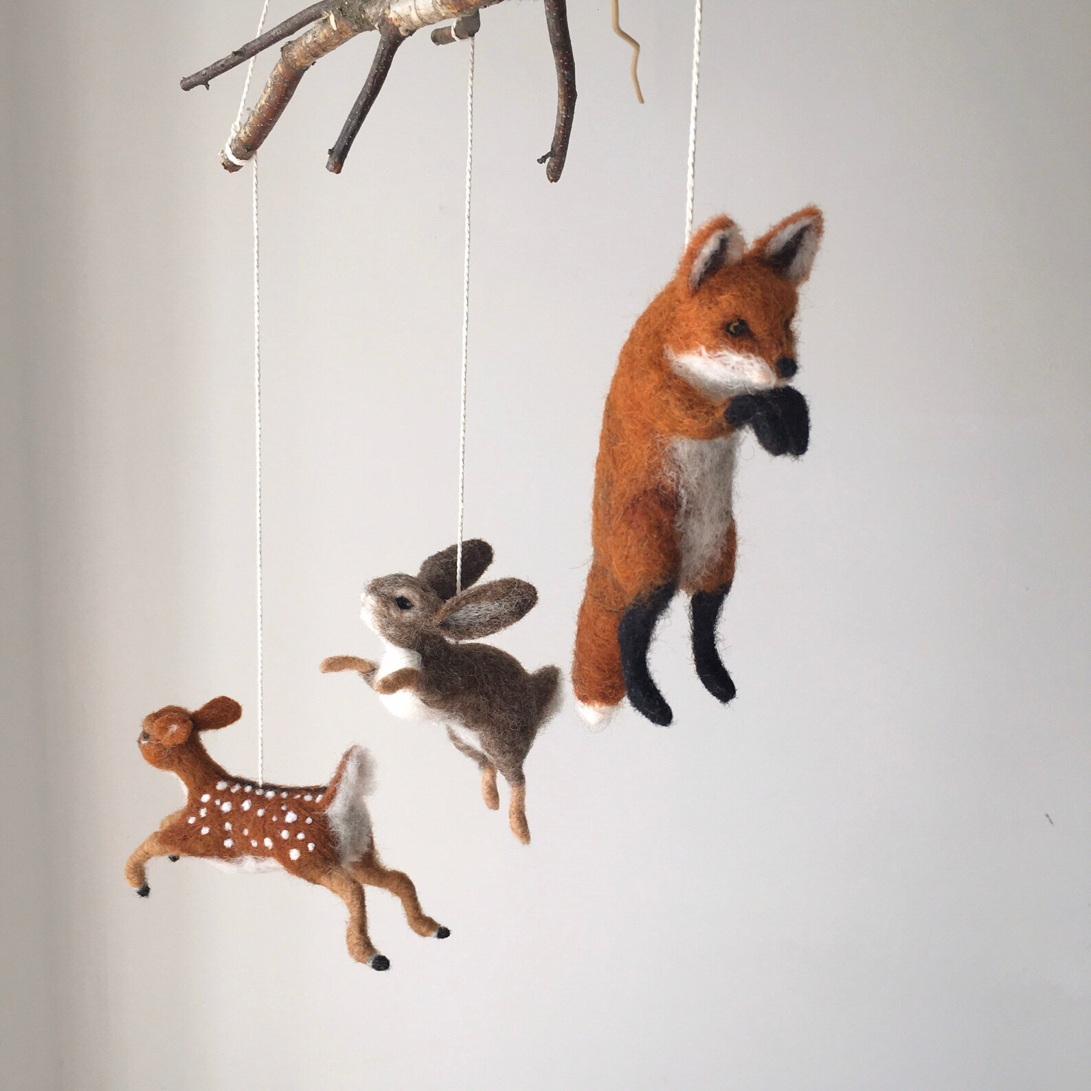 Woodland nursery Forest animal decor Forest animal mobile Etsy
