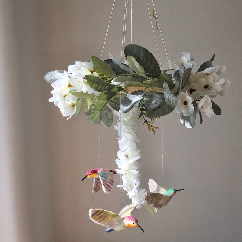 Hummingbirds Mobile Crib Mobile Girl Oh Girl Baby Shower Etsy