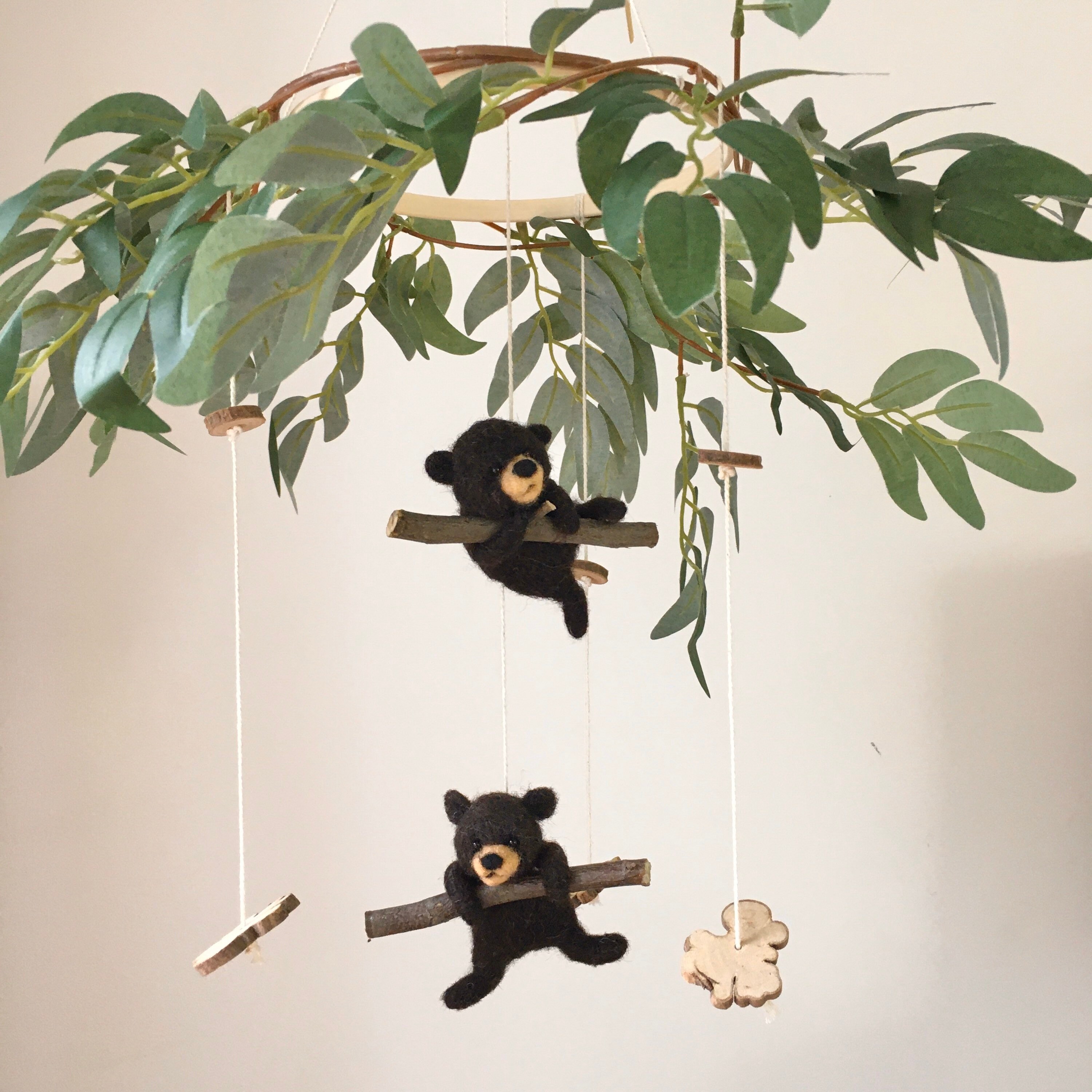 Bear baby mobile Neutral crib mobile Bear nursery decor Etsy