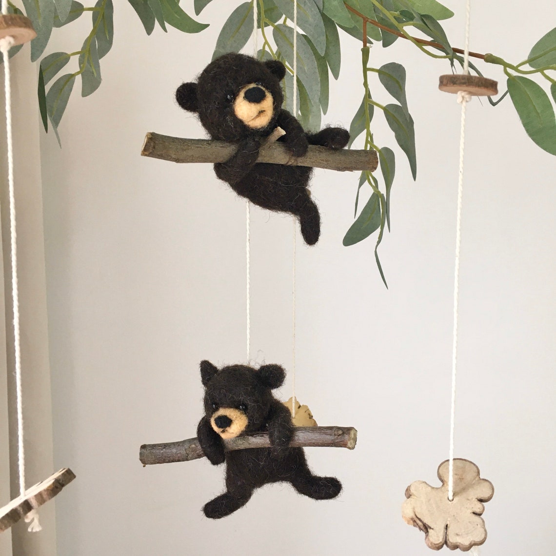 Bear baby mobile Neutral crib mobile Bear nursery decor Etsy