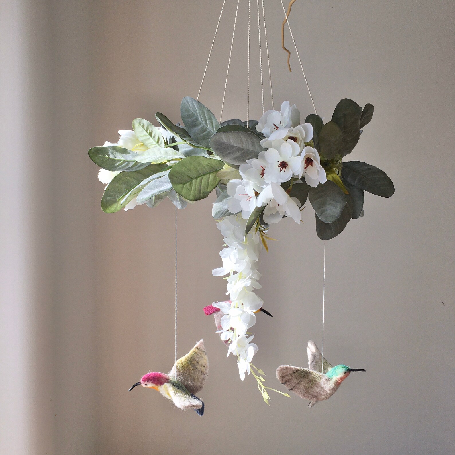 Hummingbirds Mobile Crib Mobile Girl Oh Girl Baby Shower Etsy