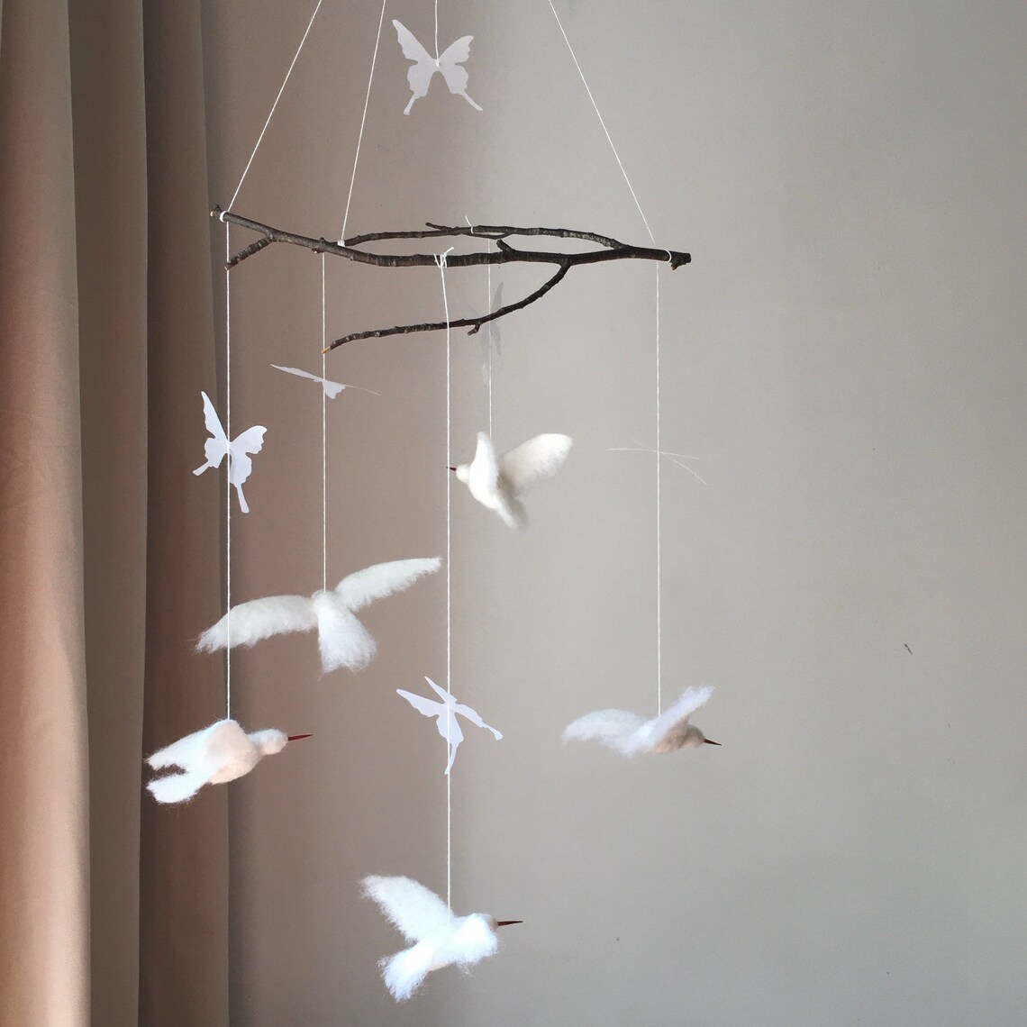 White nursery Bird room decor Hummingbird decor Birds Etsy