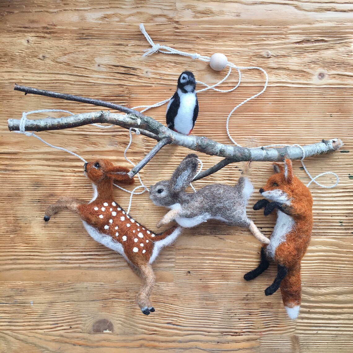 Woodland nursery Forest animal decor Forest animal mobile Etsy