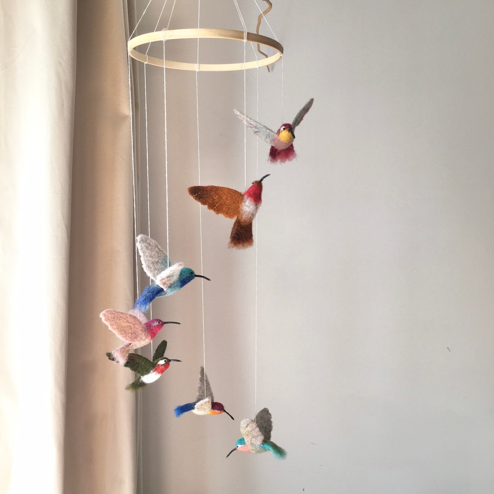 Birds crib mobile Hummingbirds mobile Birds nursery decor Etsy