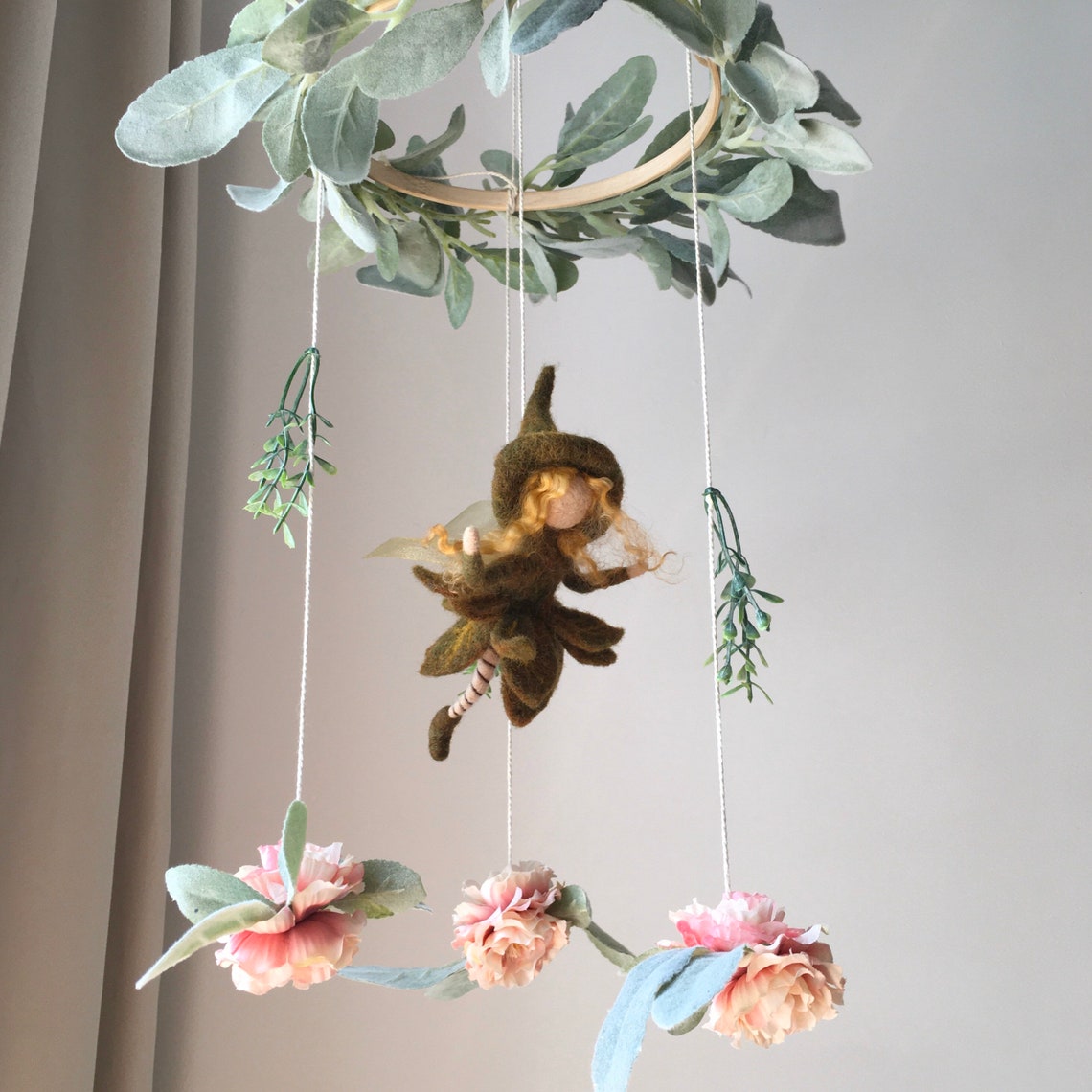 Fairy crib mobile Girls fairy decor Fairytale nursery Etsy
