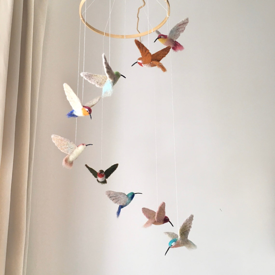Birds crib mobile Hummingbirds mobile Birds nursery decor Etsy