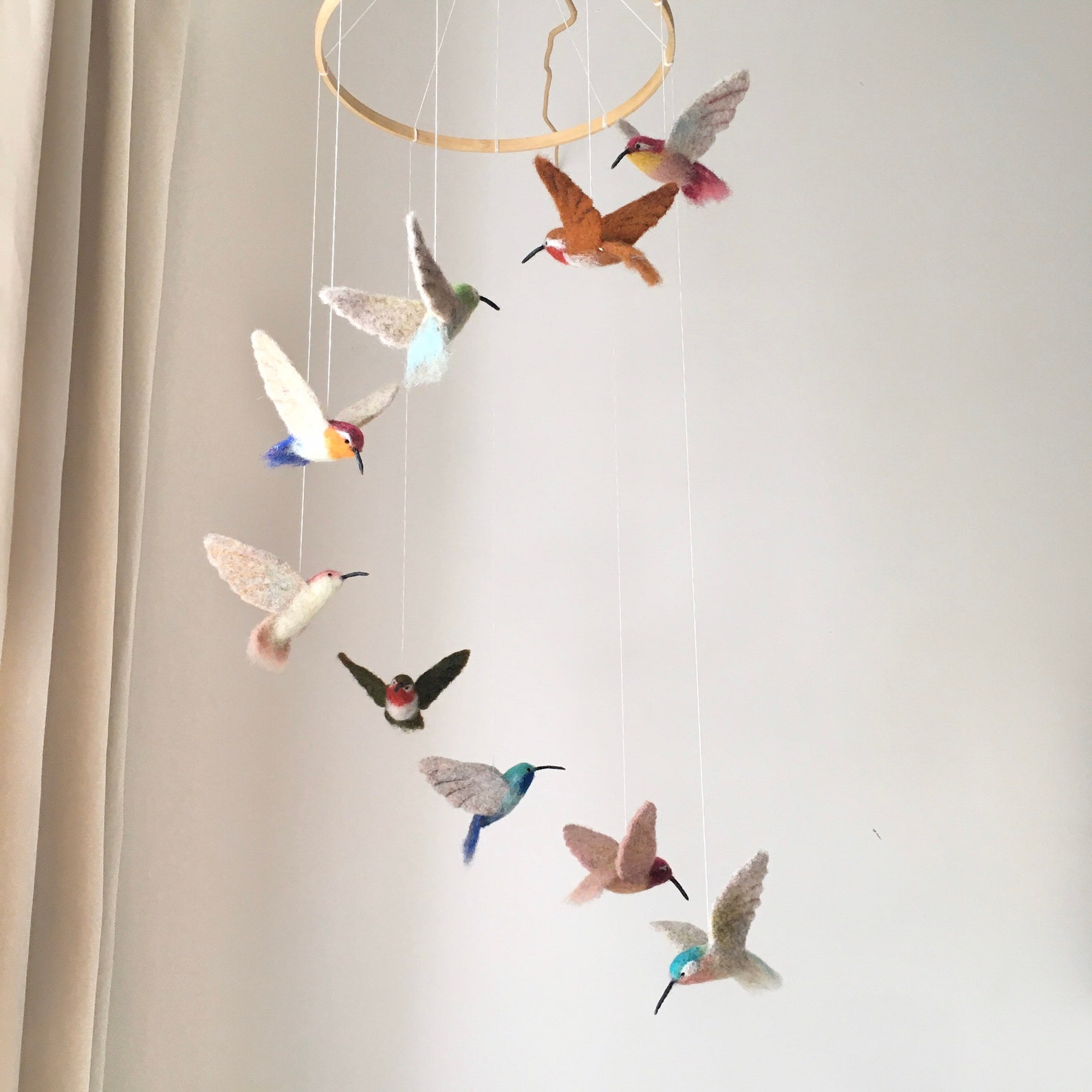 Birds crib mobile Hummingbirds mobile Birds nursery decor Etsy